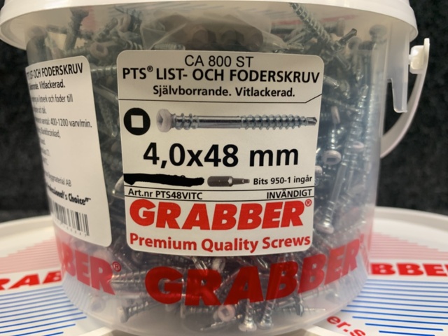 1299497-2 3 pcs Packs Strip & Lining Screw 4.0x48mm, Grabber