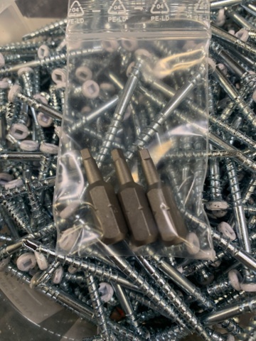 1299497-5 3 pcs Packs Strip & Lining Screw 4.0x48mm, Grabber