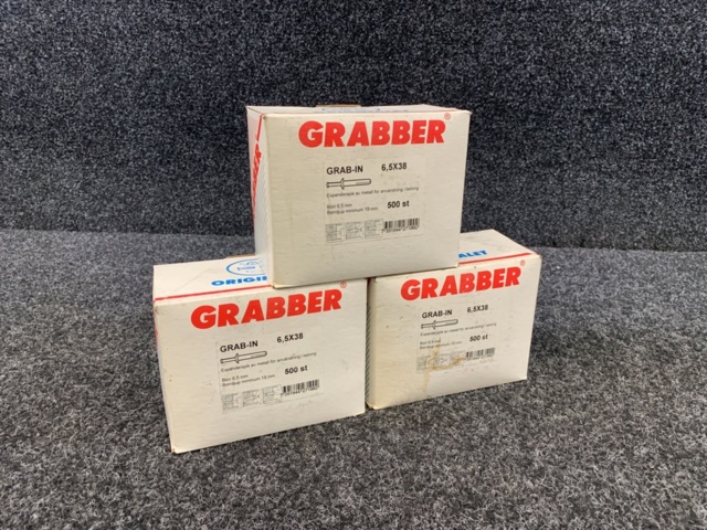 1299512-1 3 pcs Packs Expander nail 6.5x38mm, Grabber