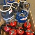 1225363-2 Samling med gasoltuber och brandsläckare
