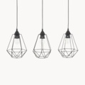 1301215-1 Pendant lamp, WestWing, 3-light, black metal, height adjustable