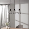 1301215-2 Pendant lamp, WestWing, 3-light, black metal, height adjustable