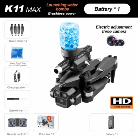 1301275-4 K11 MAX Drone with Brushless Motors & Water Cannon - Free Shipping