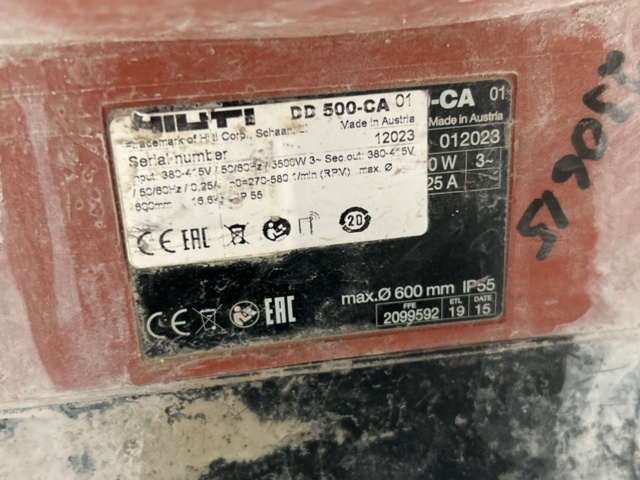 1284328-5 Core drilling machine with stand - Hilti DD 500-CA -2015