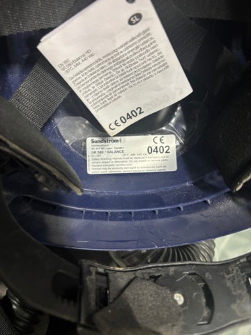 1137680-8 2 st Sundström friskluftsmasker och tryckluftsfilter SR580 / SR99-1