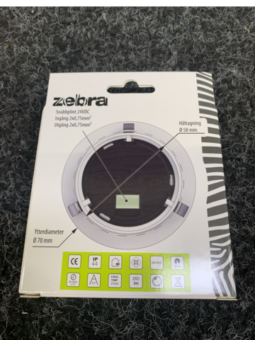 1307463-4 13 Downlight Zebra tilt furniture DC 2700K