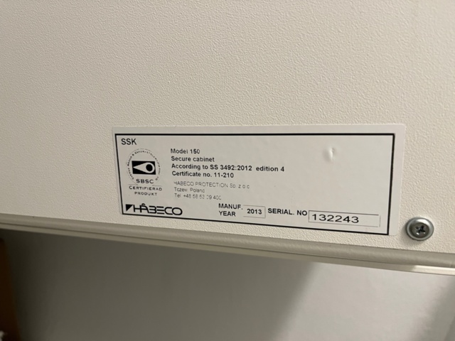 1307131-10 Safe x2 - Håbeco, model 150