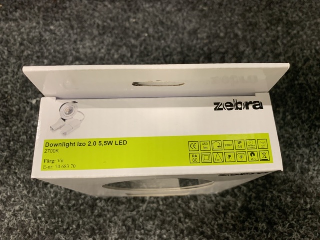 1307520-5 10 Downlight Zebra Izo 2.0 5.5W LED