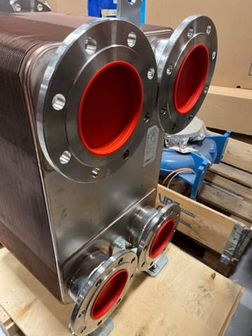 1290802-7 Ny lödd plattvärmeväxlare höger - Alfa Laval CB410-230H-F