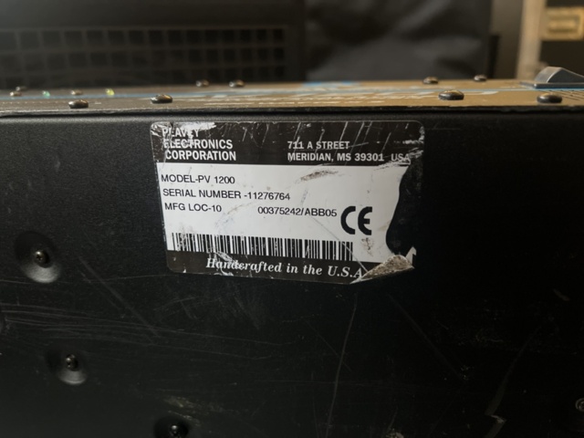 1278382-3 Power amplifier Peavey PV 1200 600Wx2