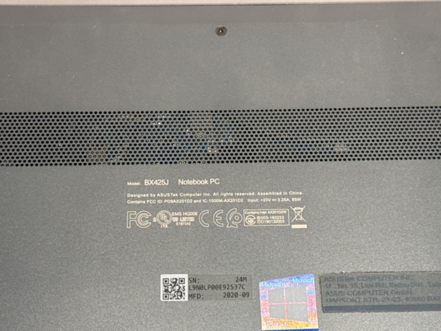 1308783-9 Laptop, ASUS ExpertBook BX425J -2020