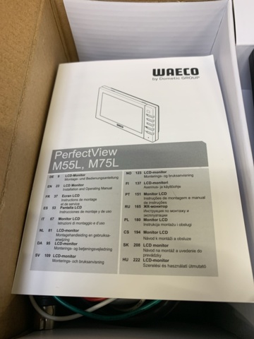 1310969-6 Reversing camera LCD monitor 5" Waeco PerfectView M55L