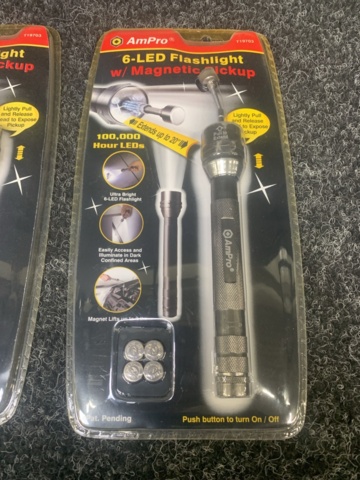 1311244-2 3 pcs Flashlights AmPro 6-LED Flashlight with magnets