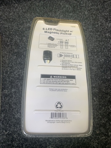 1311244-3 3 pcs Flashlights AmPro 6-LED Flashlight with magnets