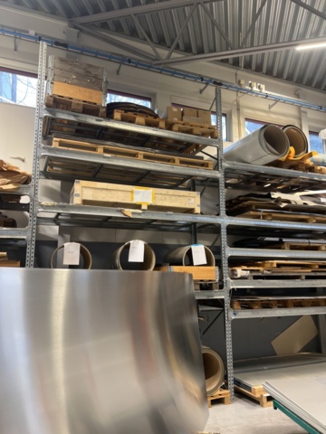 1278136-3 Lager med plåt, plåtband, aluminium, kärnmaterial m.m