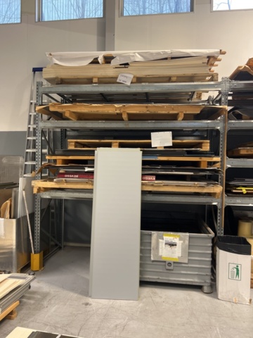 1278136-8 Lager med plåt, plåtband, aluminium, kärnmaterial m.m