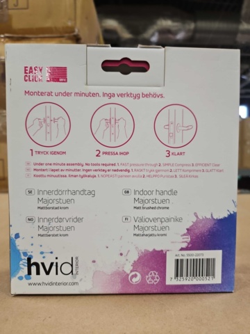 1312258-3 Innerdörrhandtag, 10 st Hvid Interior Majorstuen