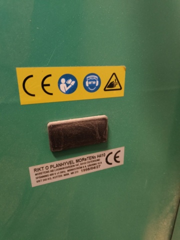 1288916-13 Rikt / planhyvel Moretens H410