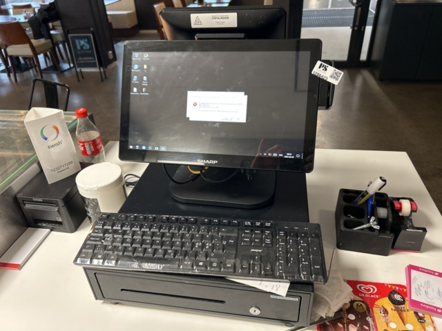 1286423-1 Sharp cash register system with equipment