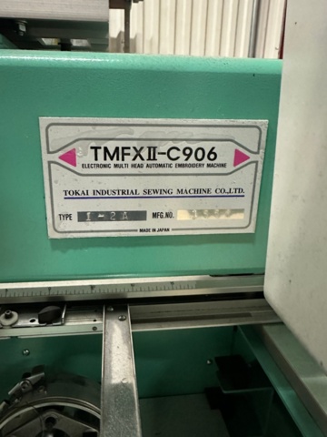 1284837-6 Embroidery machine Tajima TMFX II - C906-S