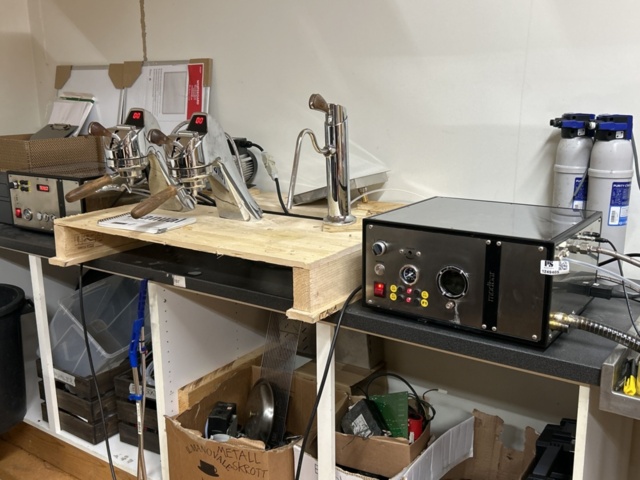 1249405-5 Espresso machine with steam wand and hot water unit - La Marzocco Modbar with Marco Ecosmart UC4