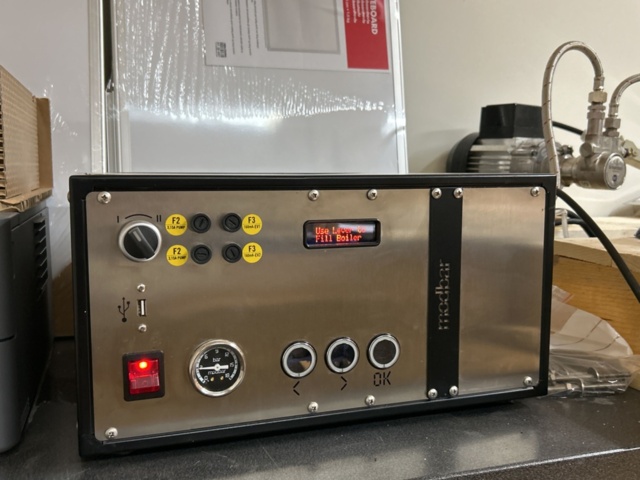 1249405-9 Espresso machine with steam wand and hot water unit - La Marzocco Modbar with Marco Ecosmart UC4