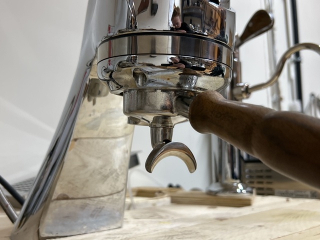 1249405-14 Espresso machine with steam wand and hot water unit - La Marzocco Modbar with Marco Ecosmart UC4