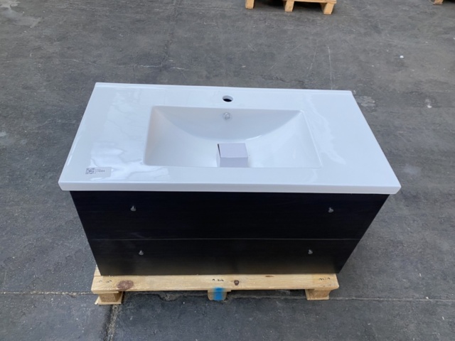 1176904-4 Dresser with washbasin Johanna chestnut 90 cm, sw257