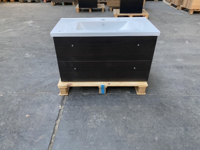 1176904-1 Dresser with washbasin Johanna chestnut 90 cm, sw257