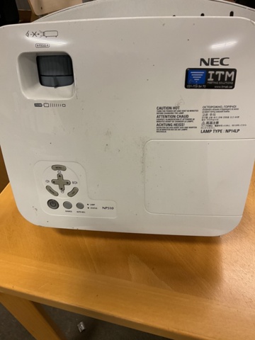 1198053-3 Nec projector with ceiling mount