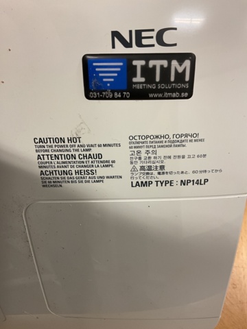 1198053-4 Nec projector with ceiling mount