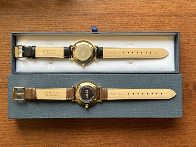 1319506-3 Watch 2 pcs Gilli, black and brown, men's - Shipping included