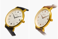 1319605 Watch 2 pcs Gilli, black and brown, men's