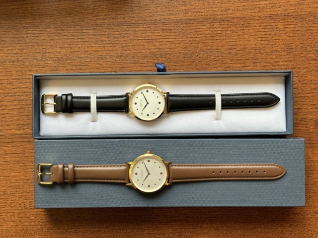 1319605-2 Watch 2 pcs Gilli, black and brown, men's