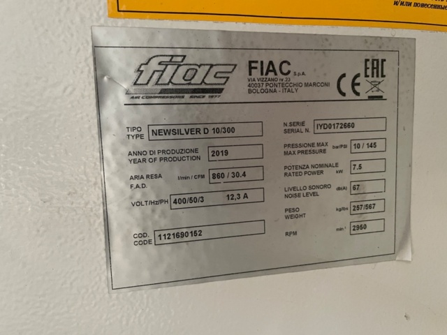 1316294-2 Kompressor Fiac Newsilver Ver D 10/300, 2019