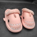 1322793-2 3 pairs of lined shark slippers, pink, size: 40-41 - Shipping included