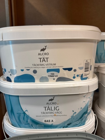 1316309-5 Lager med överbliven färg från måleriföretag