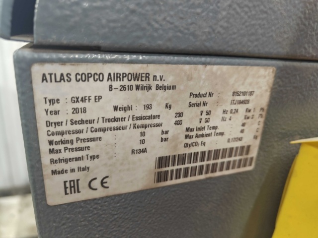 1130535-6 Screw compressor Atlas Copco GX4 FF -2018