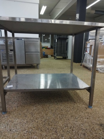 1322235-1 Arbetsbänk,  rostfritt stål med underhylla