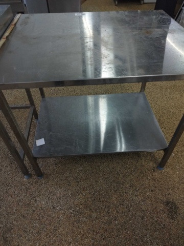 1322235-2 Arbetsbänk,  rostfritt stål med underhylla