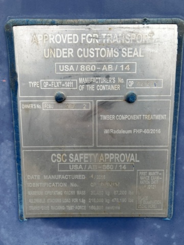 1225922-4 Container 20 fot med innehåll -2016