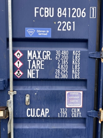 1225924-2 Container 20 fot med kablage och byggutrustning -2015