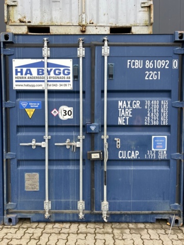 1225926-1 Container 20 fot med innehåll -2019