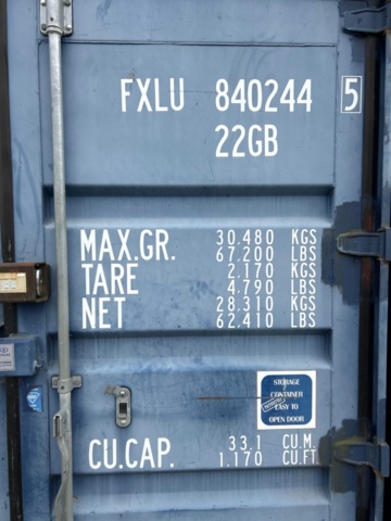 1225927-4 Container 20 fot med innehåll -2015