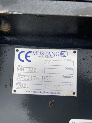 1316357-3 Hydraulic hammer Mustang HM 300, new