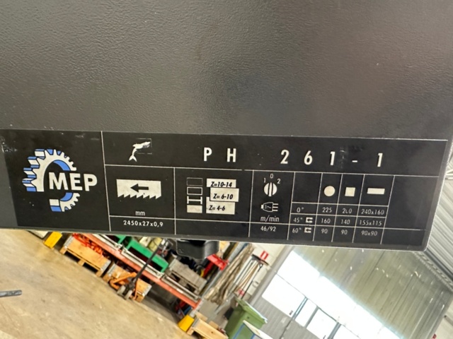 1324804-11 Bandsåg MEP Shark PH 261-1