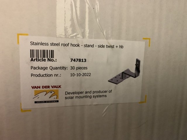 1325861-6 120 ceiling hooks Van Der Valk 747813