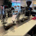 1249405-3 Espresso machine with steam wand and hot water unit - La Marzocco Modbar with Marco Ecosmart UC4
