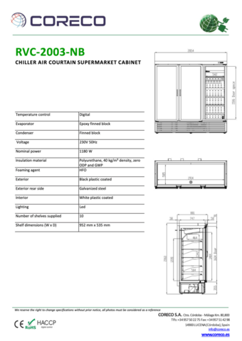 1327739-8 Kylskåp Coreco RVC 2003 NB  - 2021