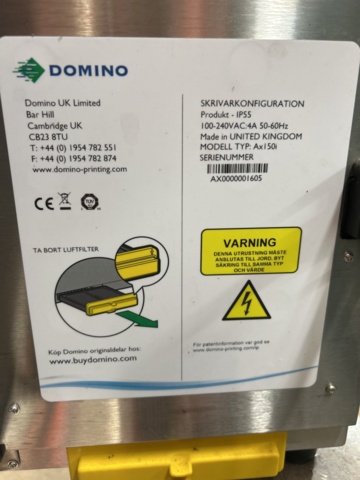 1268062-8 Bläckstråleskrivare Domino AX150i